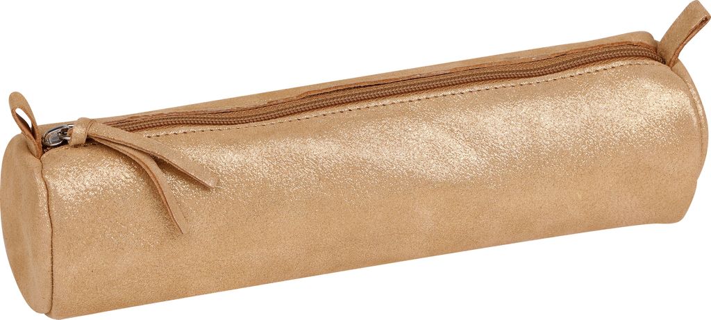 Clairefontaine 4x Céleste, rundes Schlampermäppchen, Disco gold 410028C