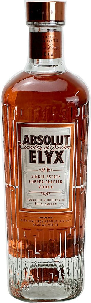 Absolut Elyx Single Estate Copper Crafted Vodka 1L (42,3%Vol) [Enthält Sulfite]