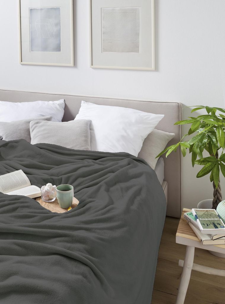 Biederlack Wohndecke SOFT & COVER BL 150x200 cm grau Decke