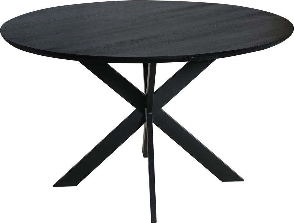 Starfurn - Eichen-Esstisch Ferris - Rund 130 cm - Schwarz