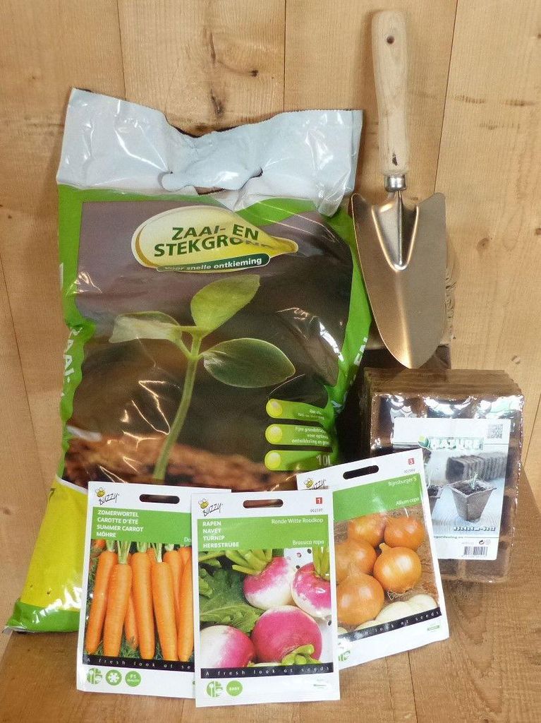 Geschenkpackung Saatgut Gemüsegarten Packung Möhren, Radieschen und Zwiebeln - Warentuin mix