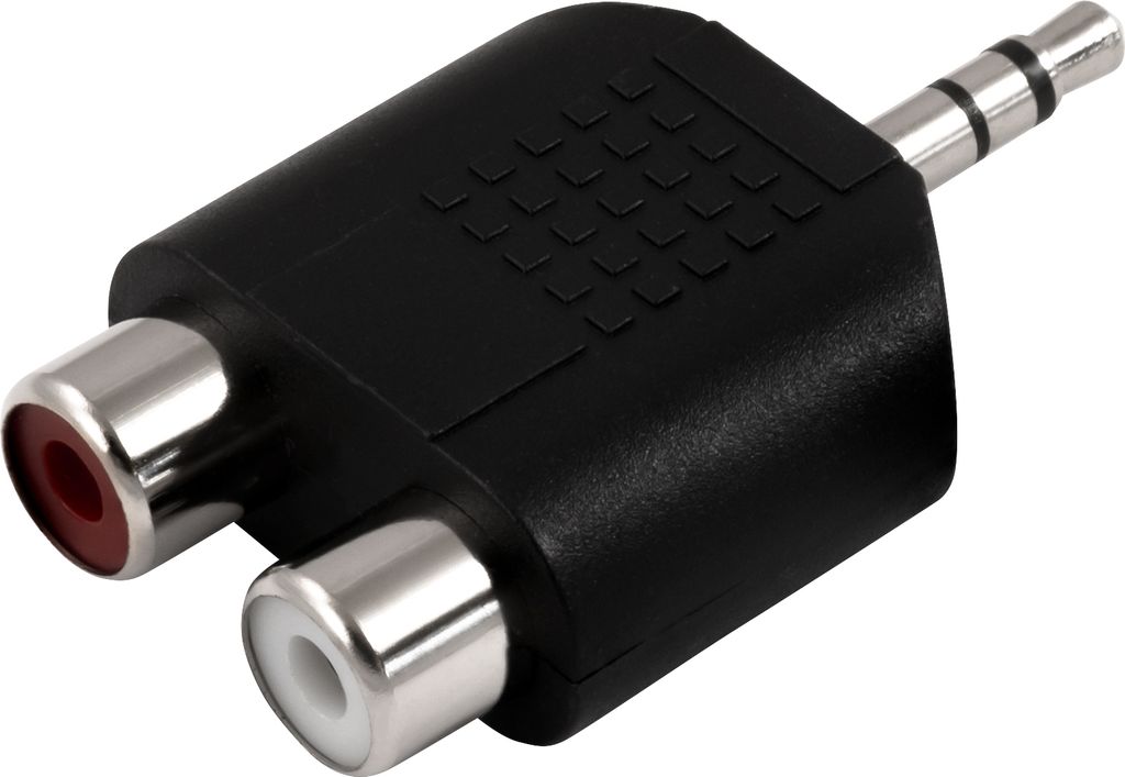Audio-Adapter HOLLYWOOD , 2x Cinchbuchse -> 3,5 mm Klinkenstecker, stereo