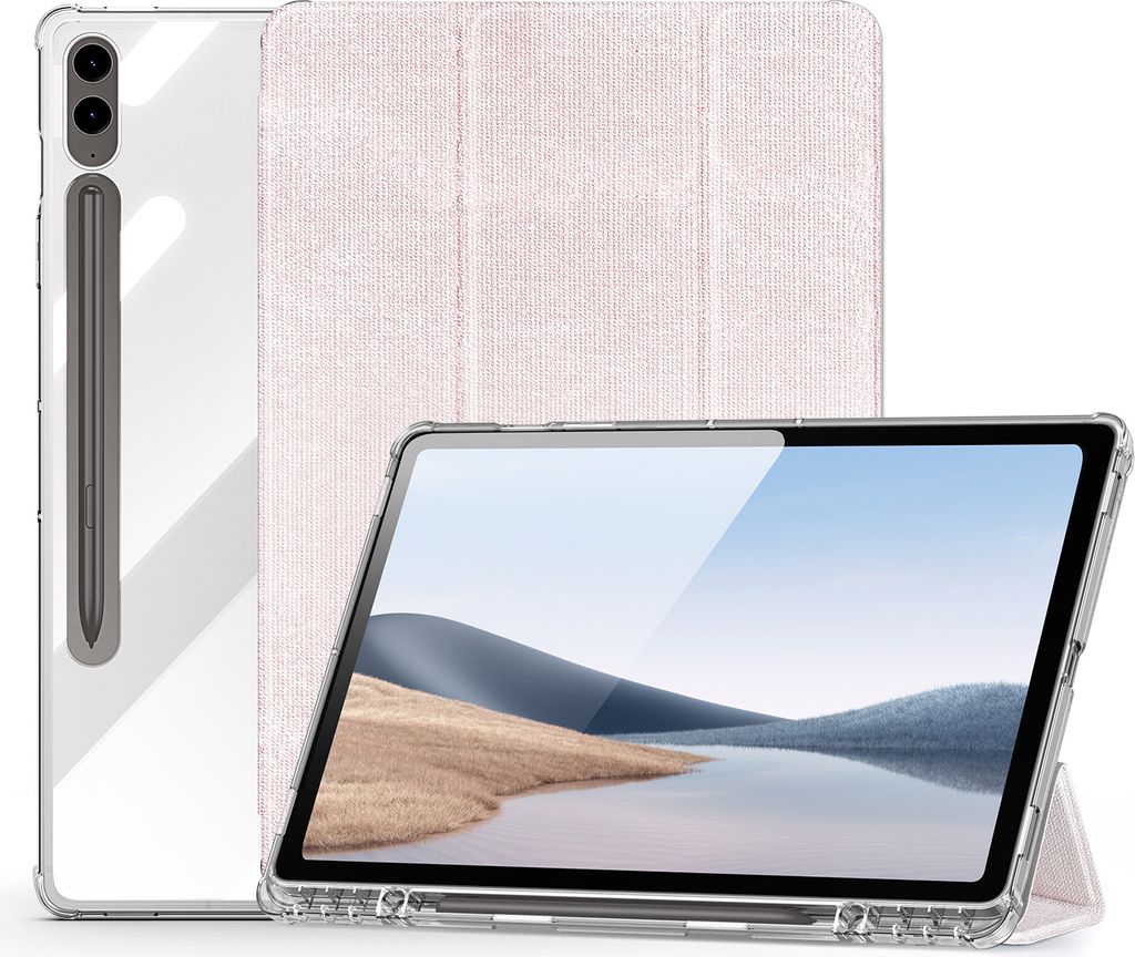 Dux Ducis - Hülle kompatibel mit Samsung Galaxy Tab S10 Plus (2024) - Mit Stifthalter - TPU Tablet Case Schutzhülle - Rosa