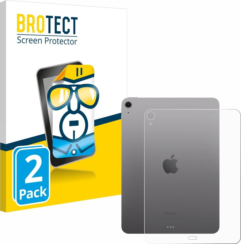 2x Für Apple iPad Air 11" M2 WiFi 2024 (Rückseite) Schutzfolie BROTECT Displayschutz Display Schutz Folie Klar Transparent