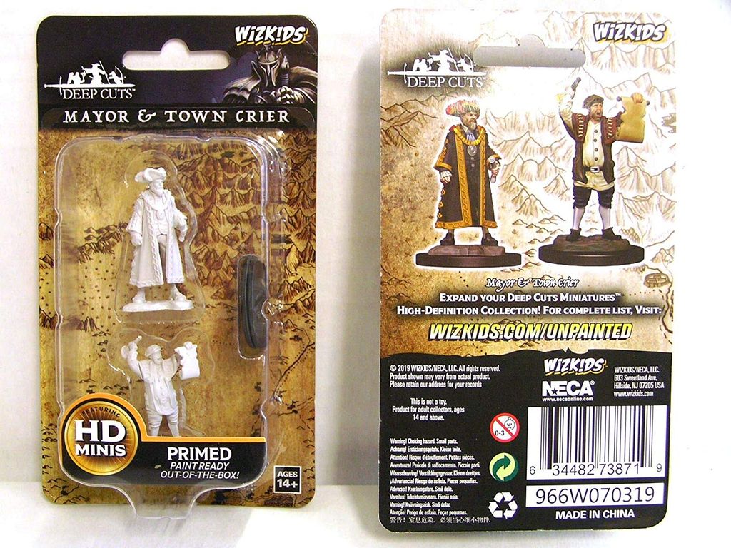 WizKids Deep Cuts – Unbemalte Miniaturen – Bürgermeister & Stadtausrufer