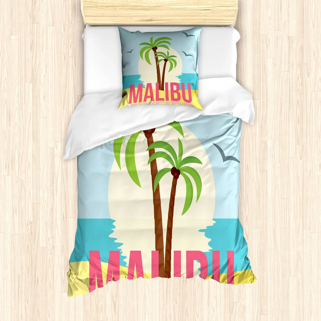 Set Copripiumino ABAKUHAUS Malibu Sunset Ocean 135x200 Antiacaro