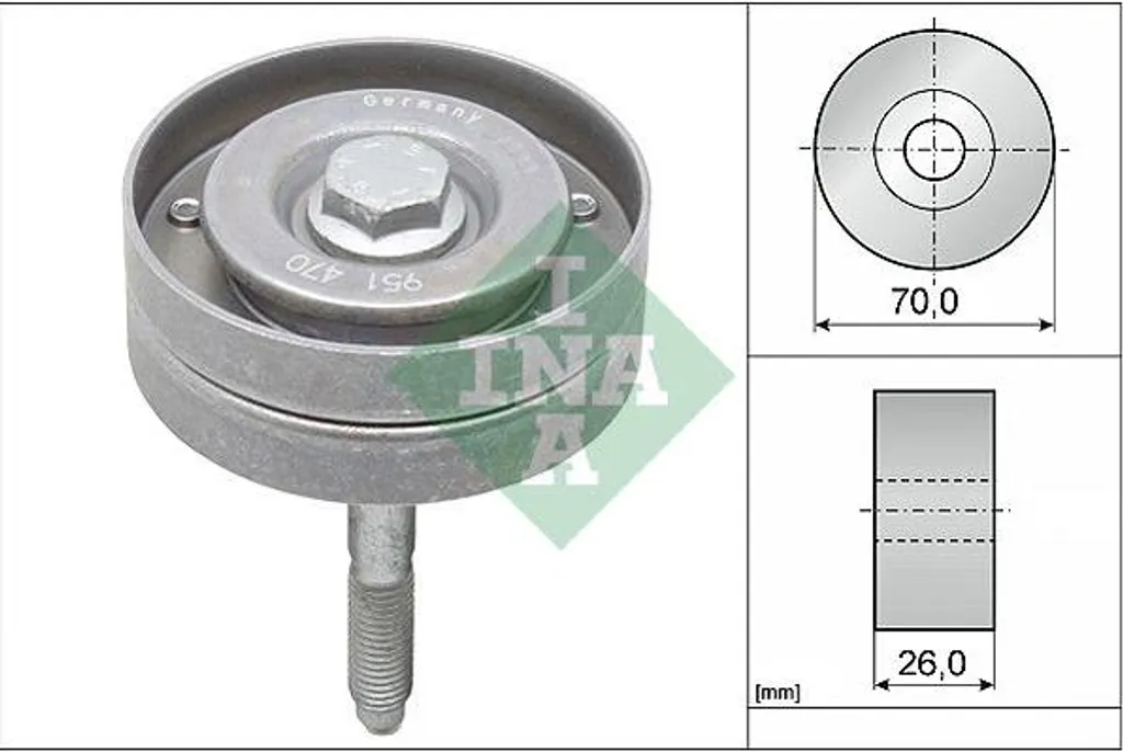 INA 532 0596 10 Rullo Rinvio Cinghia 03C145276B per Golf Scirocco Touran