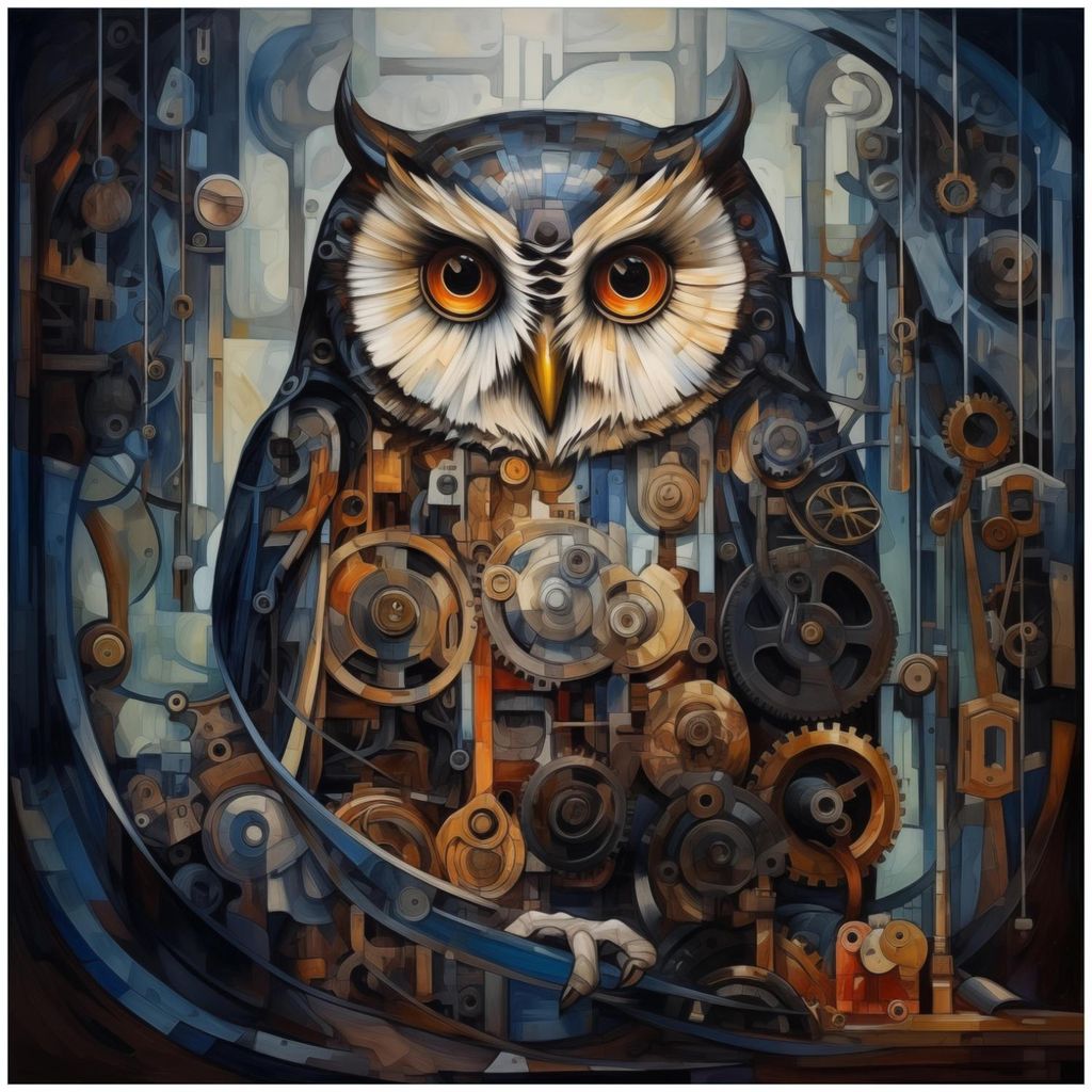 Wallario Memoboard Magnettafel aus Glas, Größe 50 x 50 cm, Motiv Wächter der Zeit