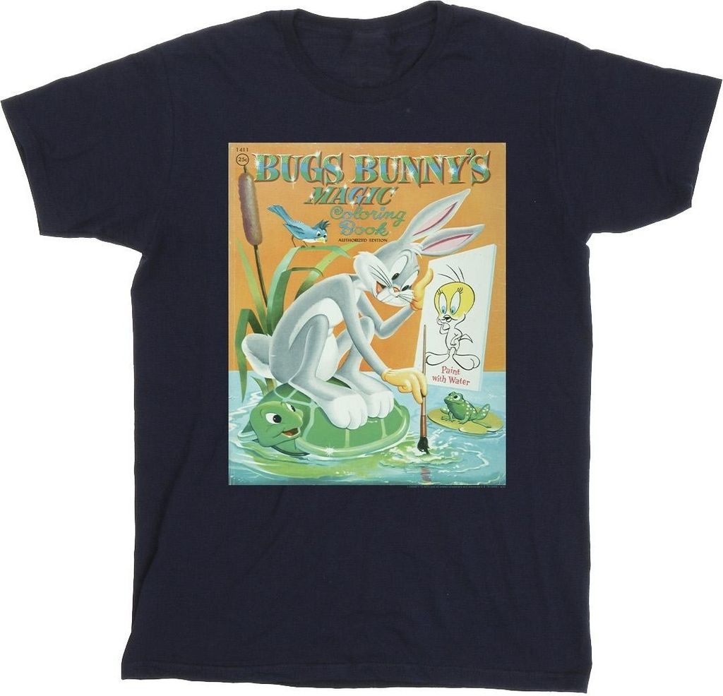 Looney Tunes - "Bugs Bunny Colouring Book" T-Shirt für Herren BI35972 (XL) (Marineblau)