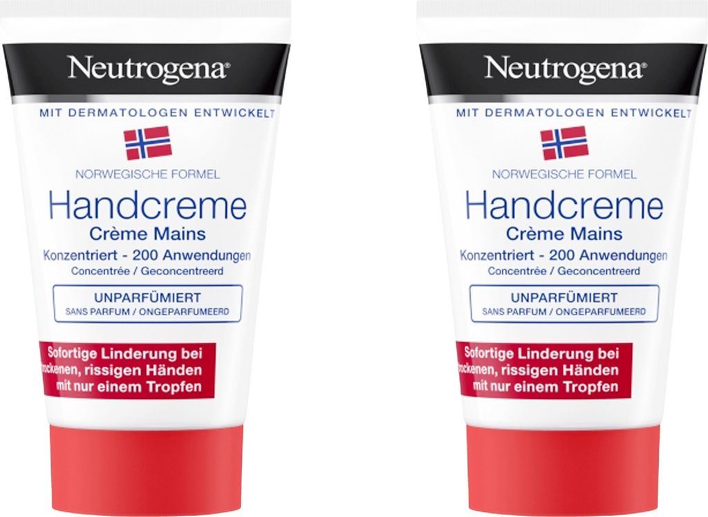 2 x Neutrogena Norwegische Formel parfümfreie Handcreme je Produktbild 