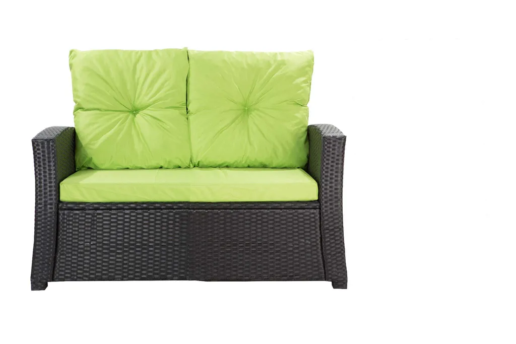 Set 3 Cuscini Outdoor Lime per Polyrattan 2 Posti - 112x50x7 cm - 11