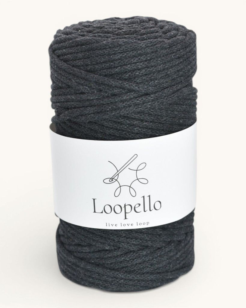 Loopello Baumwollkordel Pro 5 mm 100 m – Anthrazit Produktbild 