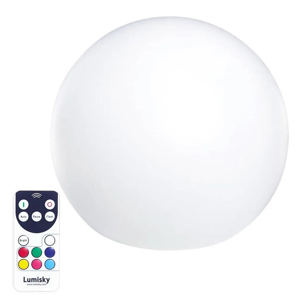 Boule luminaire étanche BOBBY 40cm LED sans fil : finis les câbles au jardin