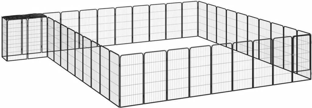 42-tlg. Hundelaufstall Schwarz 50x100cm Stahl Pulverbeschichtet , Sonstiges Hundezubehör Design 2024