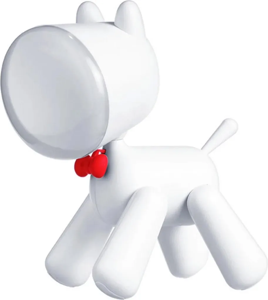 Veilleuse TechKidz Dog Art Blanc : Lampe de Chevet Design Chien Rigolo