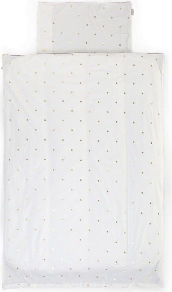 Childhome Bettwäsche+Kissenbezug 100X140 Jersey Gold Dots