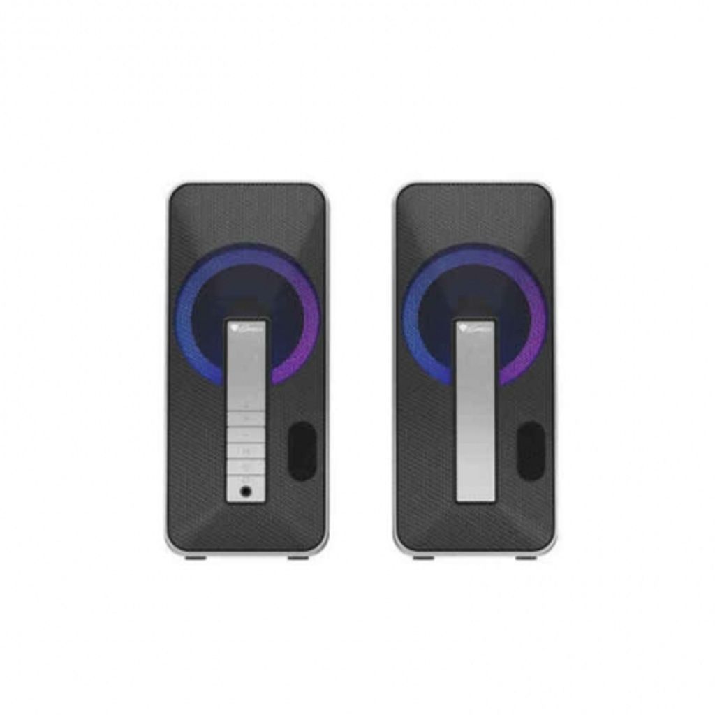 Genesis GENESIS Helium 100 BT RGB Lautsprecher-Set 10 W PC/Laptop Schwarz, Silber 2.0 Kanäle Bluetooth