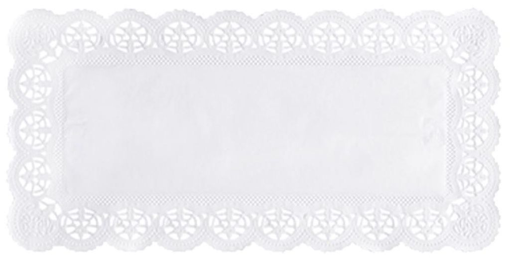 PAPSTAR Spitzenpapiere eckig 34x17 cm, weiß, ideal für Produktbild 