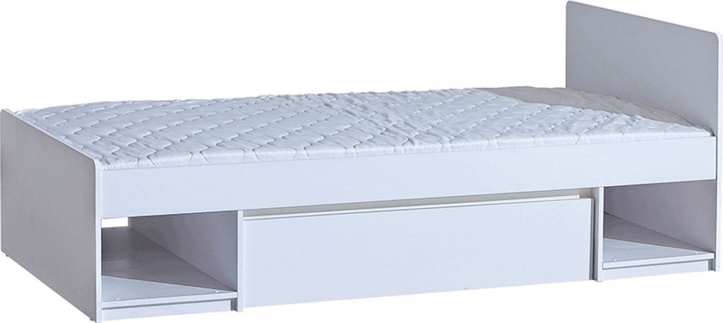 Kondela Einzelbett mit Lattenrost Artemia 90x195 cm – Arktisweiß
