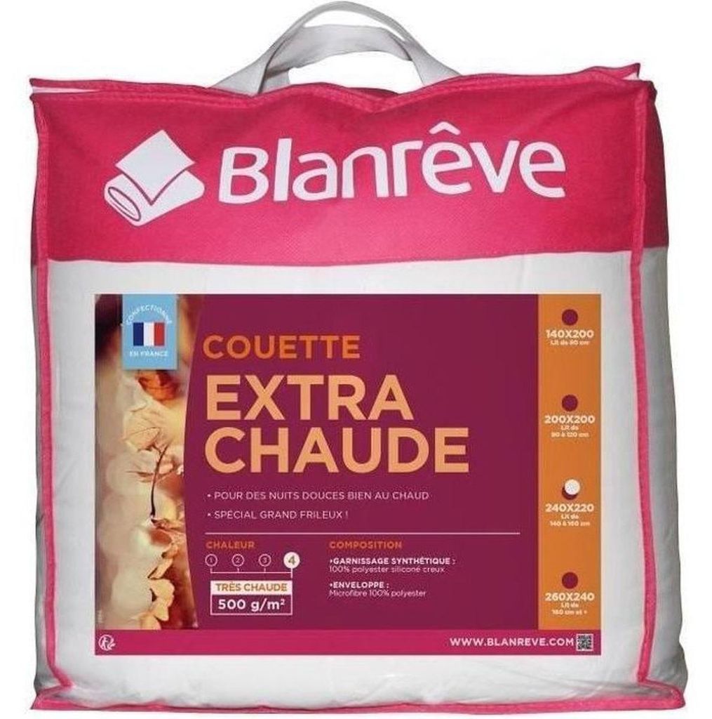 Plapuma matrimoniala Blanreve, cald, microfibra, alb, Immagine del prodotto 