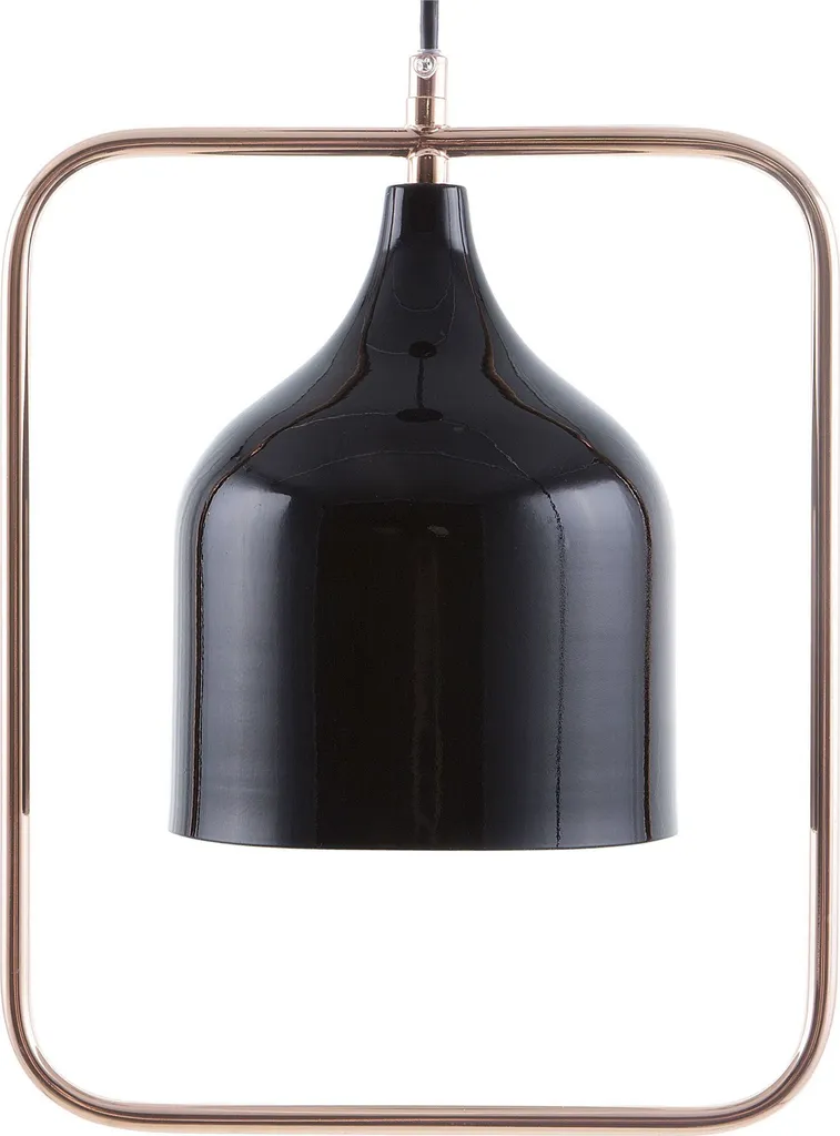Luminaire de plafond industriel noir et cuivre 121 cm pour salle à manger