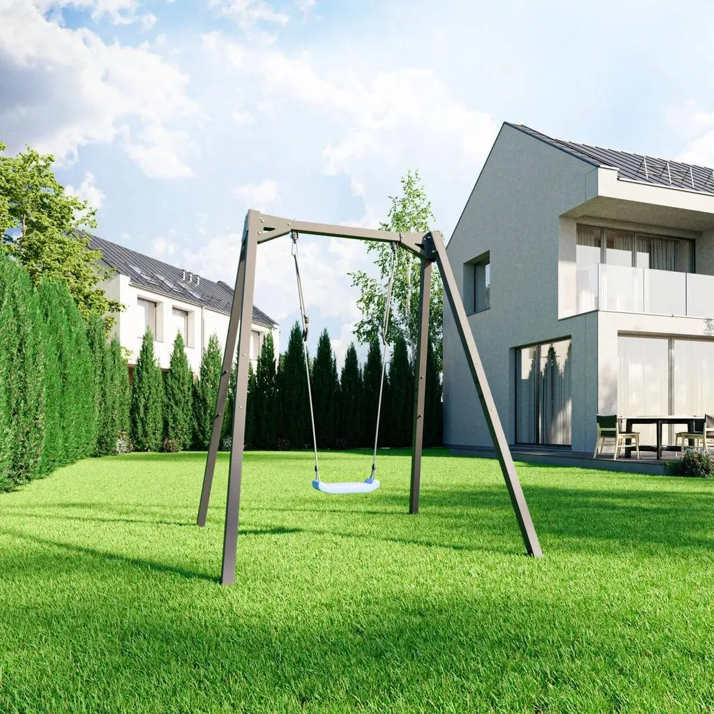 Balançoire simple pour petit jardin MO-012 avec support stabilisé
