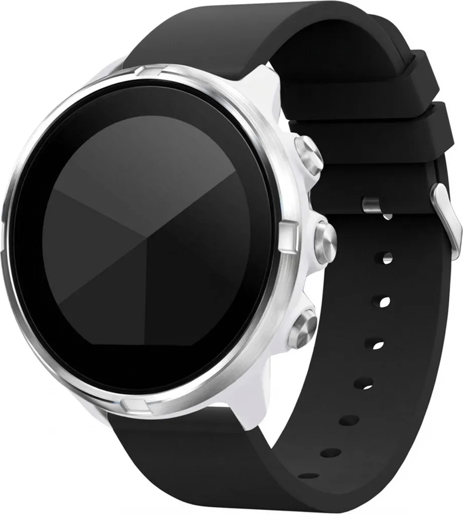 Cinturino Silicone imoshion per Suunto 9 Baro e Sony SW2 - Fibbia Argento