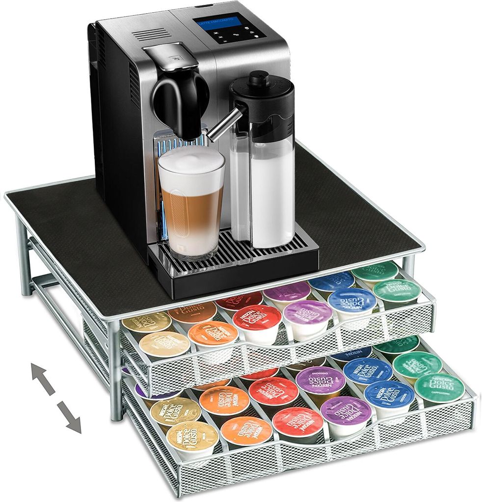Kaffeekapselhalter Kapselständer mit  2 Schubladen für 72 Produktbild 2