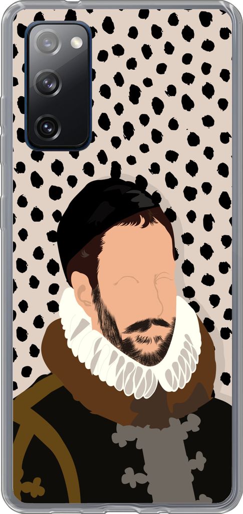 MuchoWow Handyhülle Schutzhülle Hülle für Telefoonhoesje Samsung Galaxy S20 FE Alte Meister - Wilhelm von Oranien - Punkte - Vintage Silikon ...