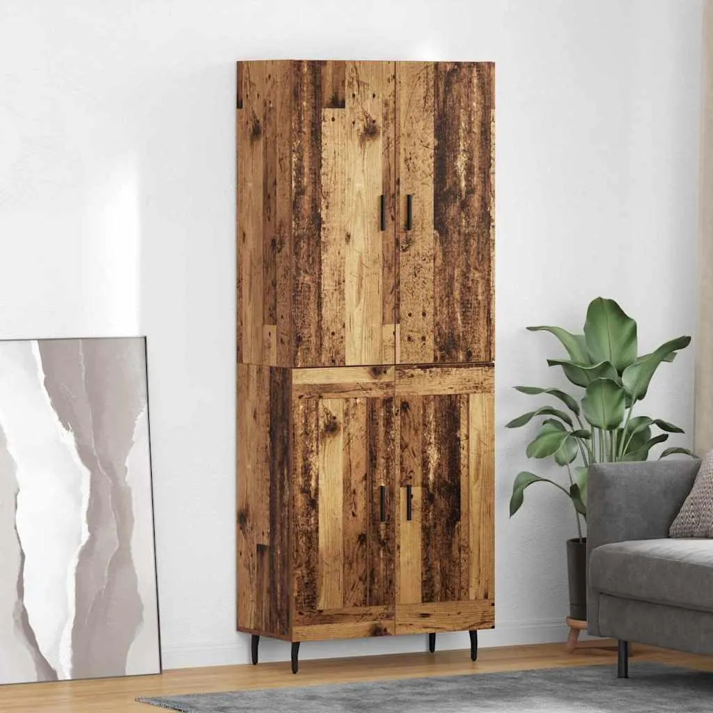 Vetrina Alta vidaXL 69,5x34x180 cm - Mobile Soggiorno Legno e Vetro