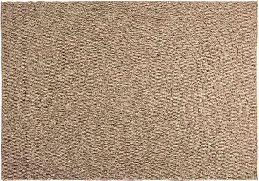 vidaXL Tapis de salon Moiré AGIRA Naturel 200x140 cm en Polyester Chic