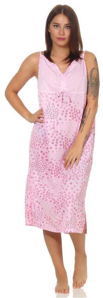 Damen Nachthemd Sleepshirt Nachtwäsche ohne Ärmel; Rosa M Produktbild 