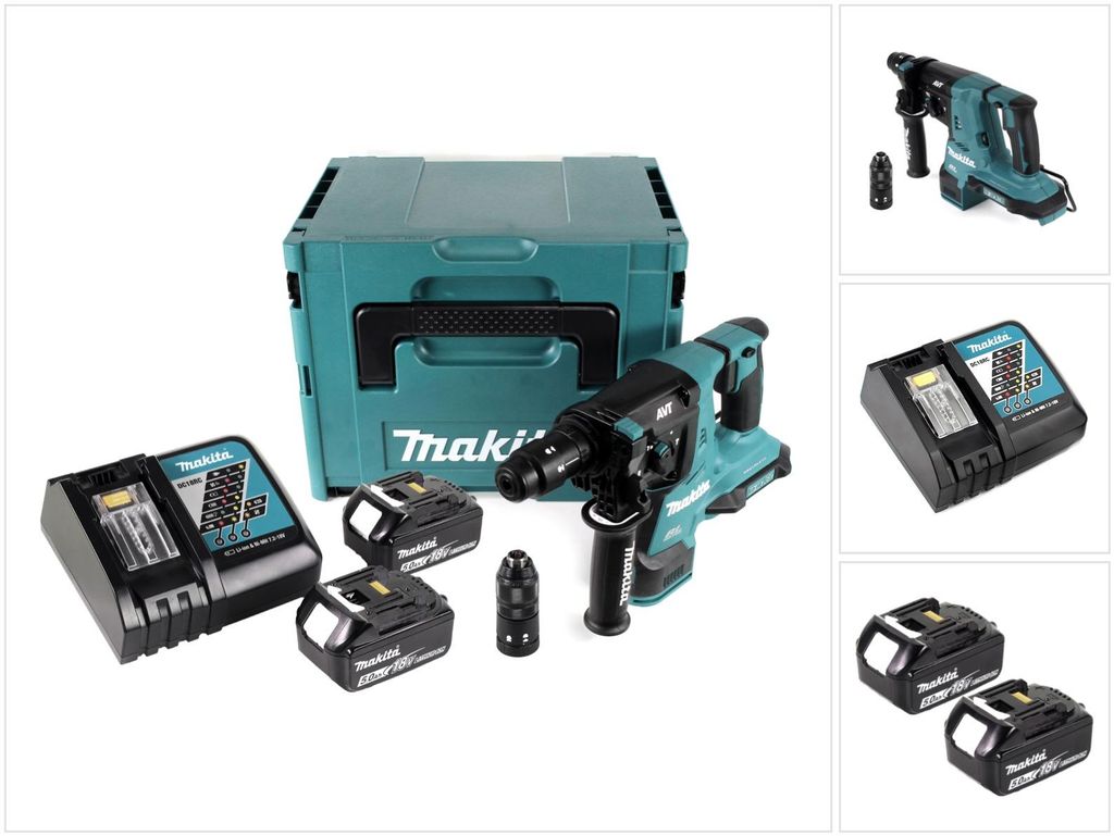 Makita DHR 281 RTJ Brushless Akku Bohrhammer 28 mm im Produktbild 