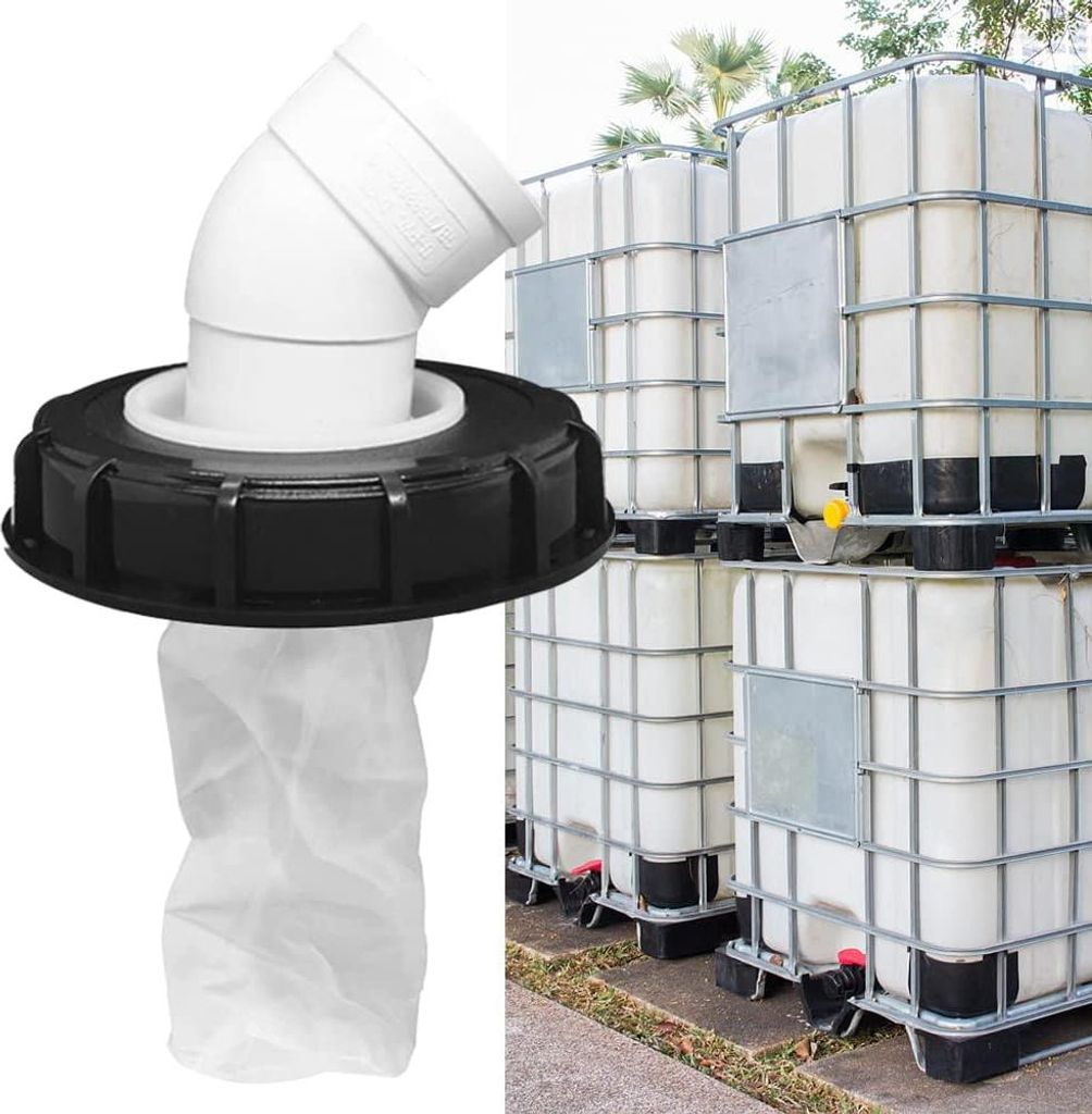 Regenwasserfilter Für IBC Tanks, Waschbarer Nylonfilter Mit 45° Deckel, Tankzubehör Für Regenwassernutzung