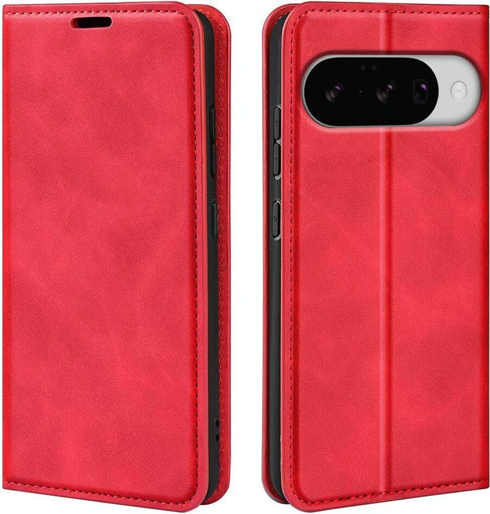 Mobigear Retro Slim Google Pixel 10 Hülle Klapphülle Geldbörse - Rot