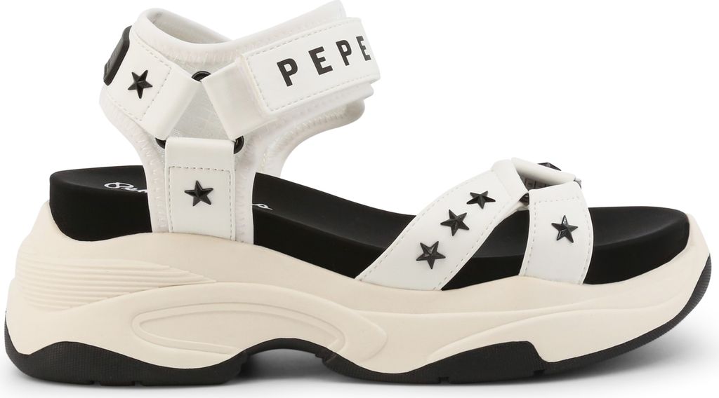 Pepe Jeans - Schuhe - Sandalette - GRUB-PLS90567-800WHT - Damen - white,black - EU 39