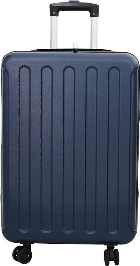 vidaXL Valigia con serratura blu scuro 43 x 27 x 66 cm Plastica ABS