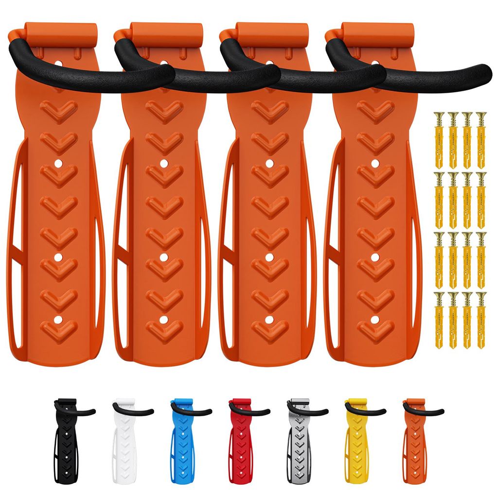 4 x WELLGRO Wand Fahrradhalter - Stahl Fahrrad Produktbild 
