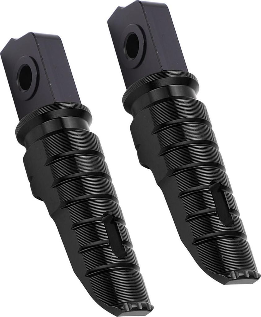 2pcs Motorrad vorne Fußraste Fußstütze T6063 Aluminiumlegierung Anti-Rutsch rostfrei Ersatz für Aprilia GPR125 APR150Schwarz