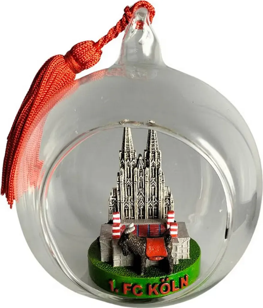 Boule Noël FC Köln Verre 3D : Finis les Ornements en Plastique Terne