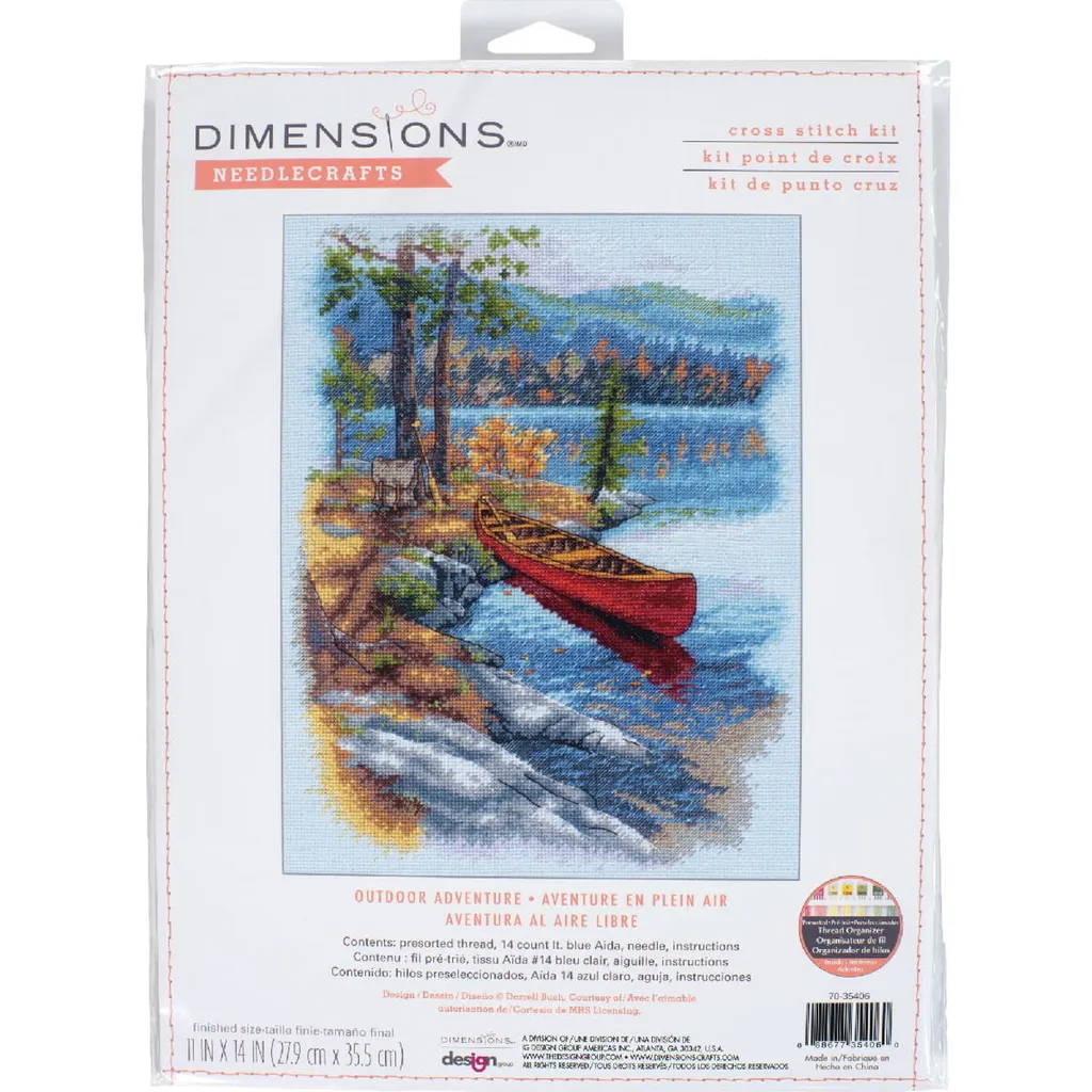 Set Punto Croce Contato Dimensions Outdoor Adventure 14ct Aida