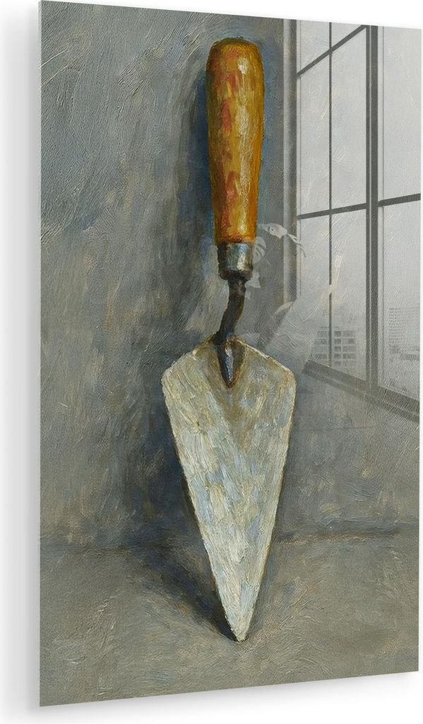 MuchoWow Glasbilder - Bilder auf Wandbild - Foto auf Glas Kelle - Farbe - Werkzeuge 80x120 cm Wanddekoration aus Glas - Acrylglasbild - Acrylbilder...