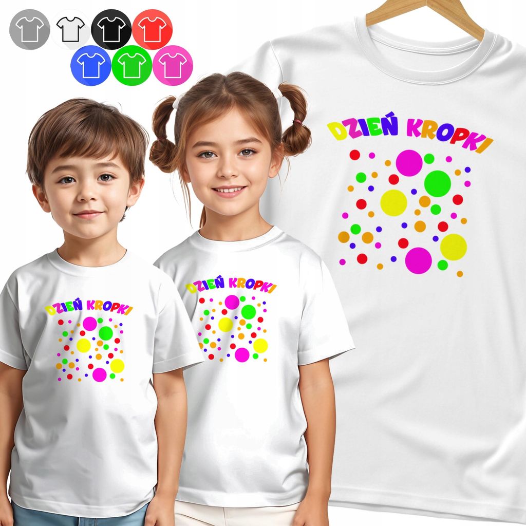 Kinder-T-Shirt - Bunte Punkte Tag Muster - 110 Xs