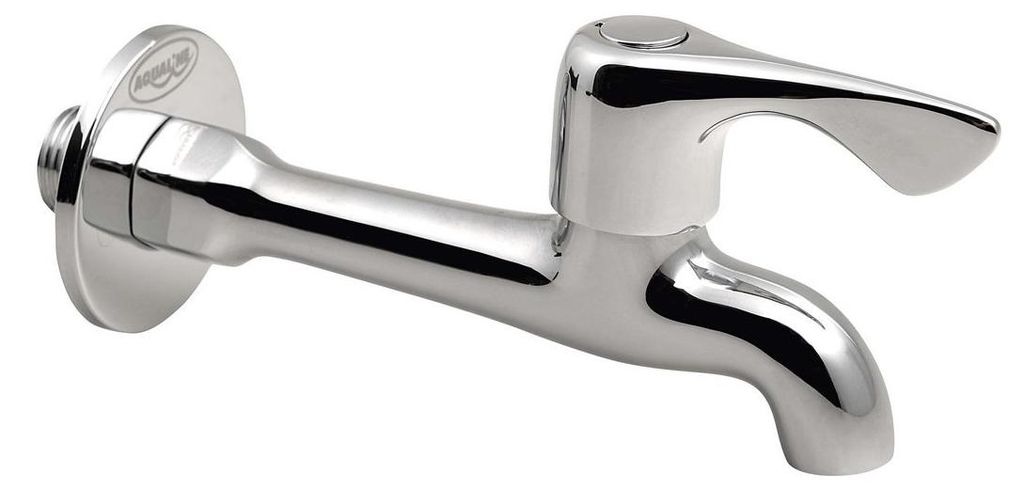 Aqualine Wandventil 1/2", lang, Chrom Produktbild 