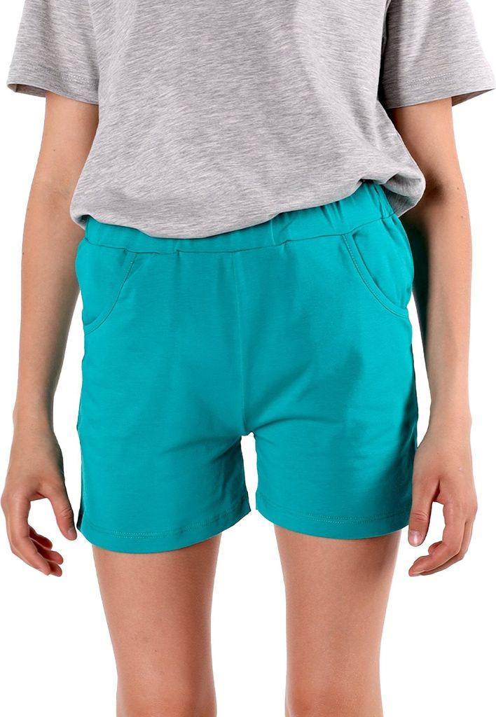 Kurze Baumwollshorts für Kinder grün 134-140 YOCLUB