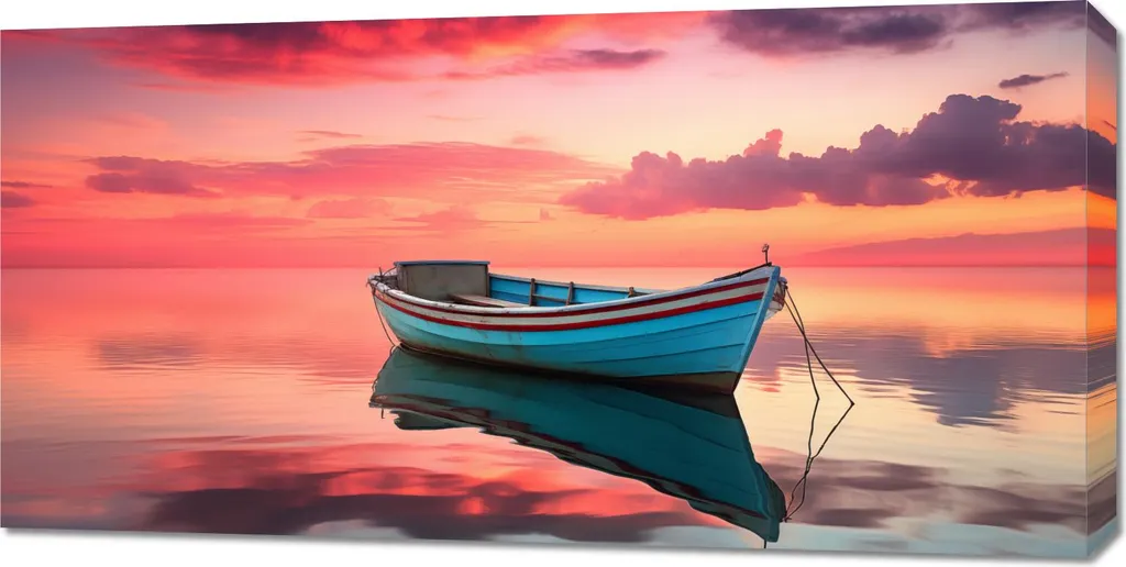 Offerta Quadro 100x50 Calma prima della pesca | Telaio in Legno