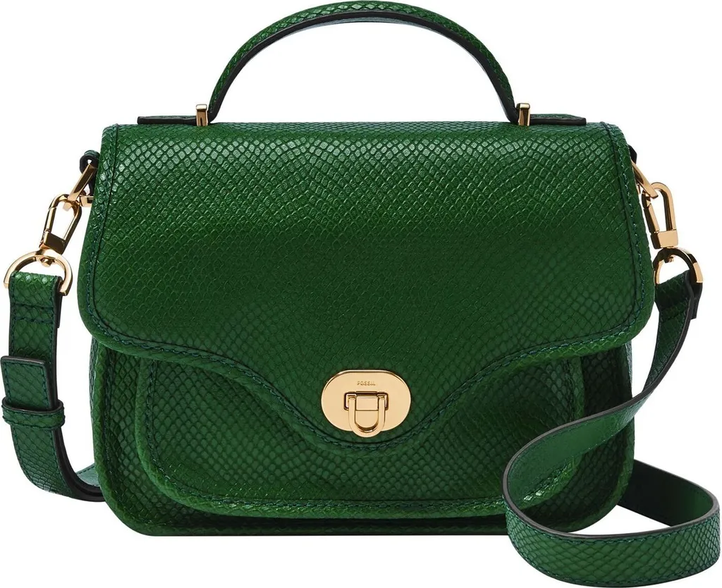 Sac Bandoulière Fossil Heritage Vert Idéal pour le Travail et Sorties