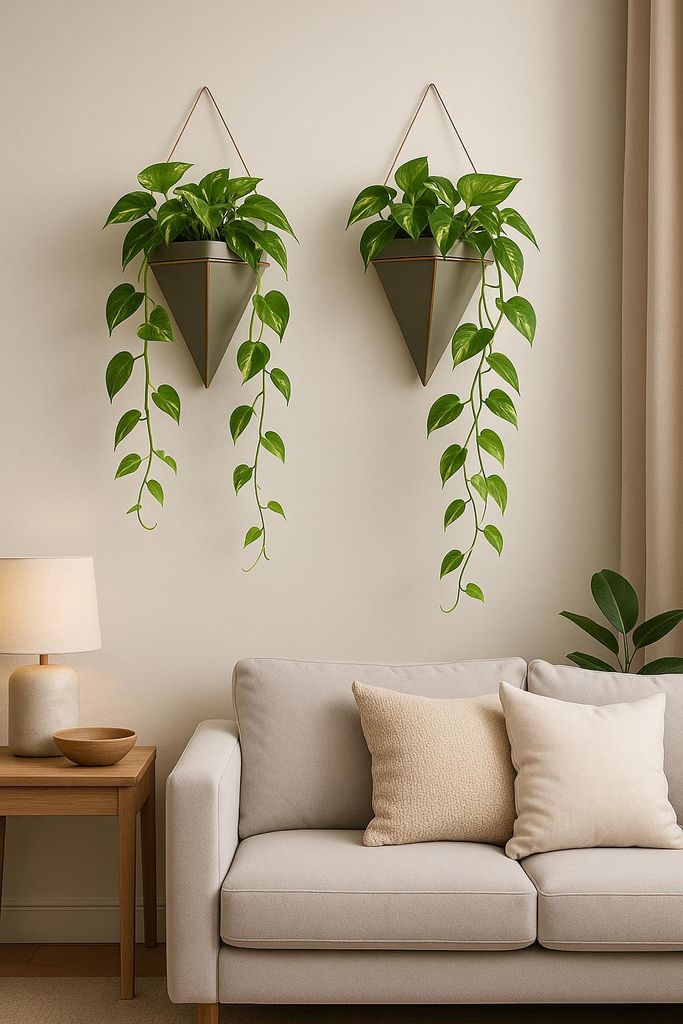 Wandvase/deko für Pflanzen uvm im 2er Set 21x40,70x11,30cm Porzellan Pure Living