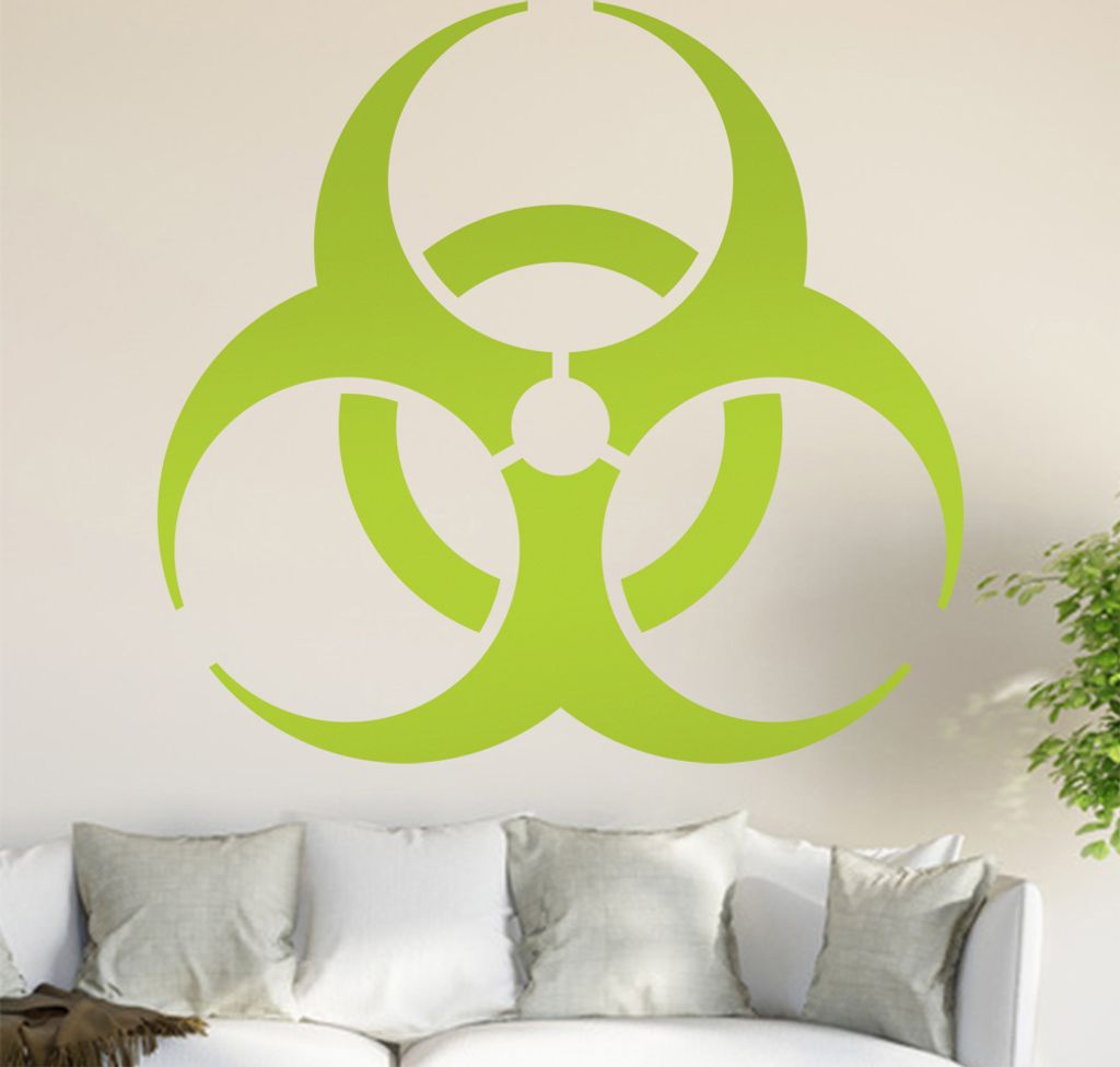 Biohazard Wandtattoo in 6 Größen - Wandaufkleber Wall Sticker - Dekoration, Küche, Wohnzimmer, Schlafzimmer, Badezimmer
