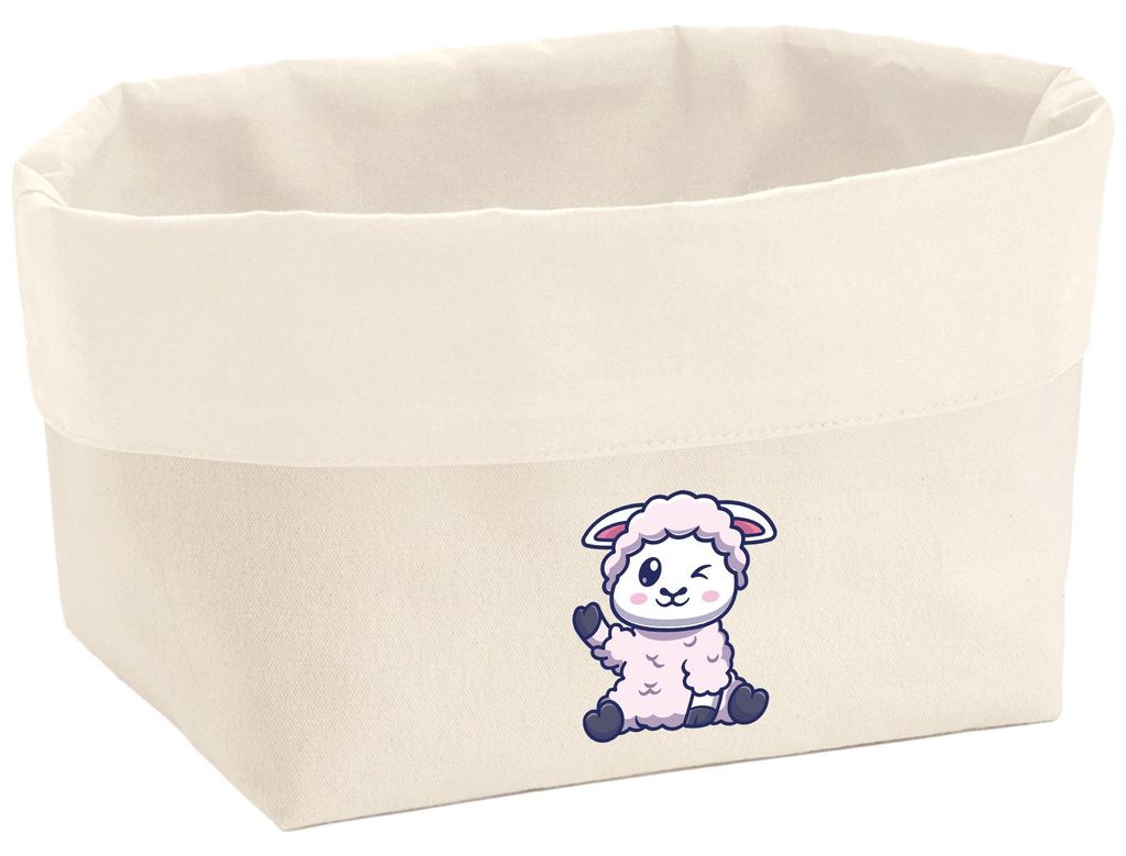 Huuraa Organizer Lamm Baby Schaf 8 Liter Large Canvas Baumwolle Utensilo Geschenkidee